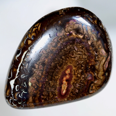SOLID BOULDER OPAL Huge 56ct! Sparkling bright fire amongst patterned boulder opal